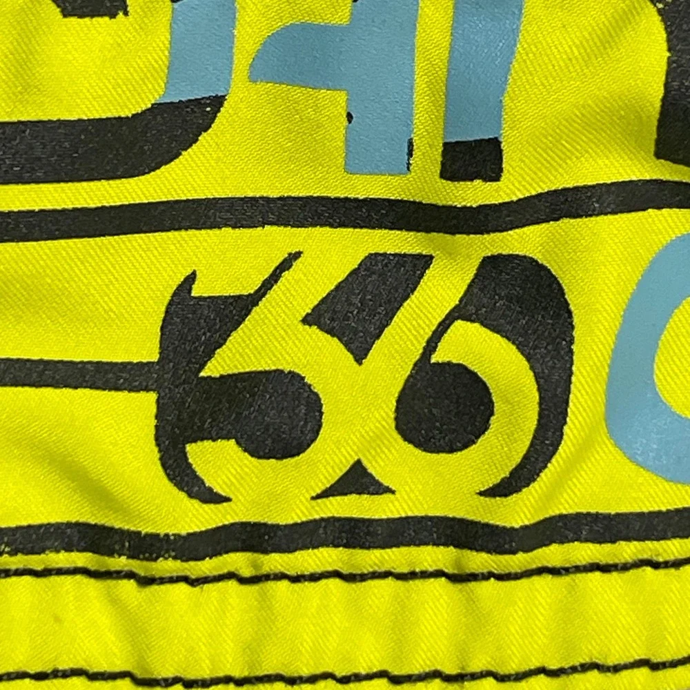 Oakley Frogskin Technology Board Shorts Mens 36 Black Yellow Graphic Surf Y2K‎
